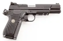 Wilson Combat EDC X9L 9MM Luger 5" Black Armor-Tuff Stainless Steel Pistol with 15+1 Rounds, G10 Starburst Grip, and Light Rail