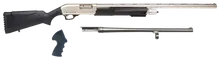 Rock Island Armory Meriva 3-in-1 Combo 12 Gauge Pump Action Shotgun, 18.5" & 28" Barrels, Chrome Finish, Polymer Stock, 5-Round - MR25-P101-MC