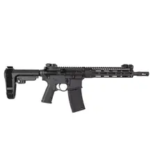 Troy Industries A4 AR-15 Pistol 5.56 NATO, 10" Barrel, SBA3 Brace, Black Anodized, 30RD, Squid Grip, SPSTCA410BT19