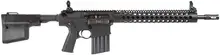 Troy Industries Defense SRIF38R16BT 308 Semi-Automatic Rifle, 16" 20+1, Black BattleAx Collapsible Synthetic Stock, Aluminum Receiver