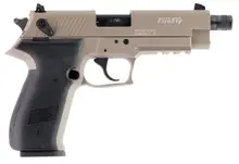 GSG Firefly .22LR Semi-Automatic Pistol with 4.9" Threaded Barrel, 10+1 Rounds, Tan Zinc Alloy Frame and Black Polymer Grip - GERG2210TFFT