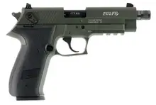 GSG Firefly .22LR Semi-Automatic Pistol with 4.9" Threaded Barrel, 10-Round Capacity, Black Polymer Grip, Green Frame/Slide