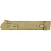 NCStar Tactical Shotgun Scabbard with MOLLE Compatibility, Metal D-Ring Locations & Padded Shoulder Sling, Tan Nylon