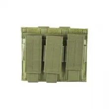 NCSTAR VISM Triple Pistol Magazine Pouch for Double Stack Mags, Green Nylon - CVP3P2932G