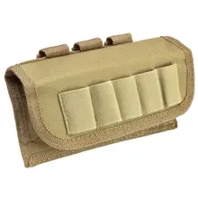 NCStar Tactical Shot Shell Pouch with MOLLE Straps, Tan Nylon