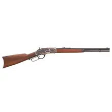Cimarron Firearms 1873 Short Rifle .45LC, 20" Octagon Barrel, Lever Action, Case Hardened Receiver, Walnut Stock, 10 Rounds - Model CA281
