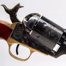 Cimarron 1872 Open Top Navy .38SP Revolver, 6-Round, 5.5" Barrel, Case Hardened/Blued Finish, Walnut Grip