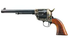 Cimarron Model P .45 LC 7.5" 6-Round Revolver with Case Hardened Frame, Blue Barrel, and Walnut Grip