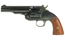 Cimarron Model 3 Schofield .45 Long Colt Revolver, 5" Barrel, 6 Rounds, Blued Steel Finish with Walnut Grip