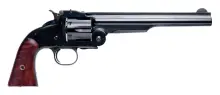 Cimarron No.3 American 1st Model .45LC Revolver, 8" Barrel, 6 Rounds, Blued Finish with Walnut Grips