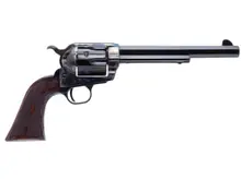 Cimarron El Malo 2 Revolver, .357 Magnum/.38 Special, 7.5" Blue Octagon Barrel, 6-Round, Case Colored Frame, Walnut Grip