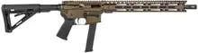 Diamondback DB9RPMLMB DB9R Semi-Automatic 9mm Luger with Adjustable Magpul MOE Carbine Stock and M-LOK Grip, Midnight Bronze Cerakote Finish