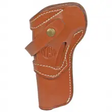 1791 GunLeather Classic Brown Leather Ambidextrous 6.5" Revolver Holster - SARVH65CBRA, Fits Ruger Wrangler/Colt SSA