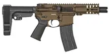 CMMG Banshee 300 MK4 Pistol, 22 LR, 4.5", 25+1, Midnight Bronze Cerakote, Magpul MOE Grip, 6 Position Ripbrace