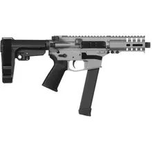 CMMG Banshee 300 MKGS 9MM Luger 5" 33+1 Titanium Cerakote, Black Magpul MOE Grip, 6 Position Ripbrace Pistol 99A172FTI
