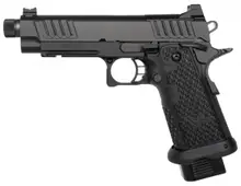 Staccato 2011 P Optics Ready 9mm Pistol with 4.4" DLC Threaded Barrel, Tac Texture, Black - 17/20 Rounds Capacity