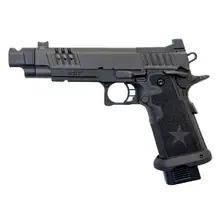 Staccato 2011 P Optic Ready 9mm DLC AL Frame Pistol with TB Comp Tac Texture and 5" Bull Barrel
