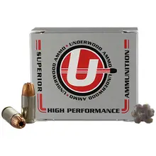 Underwood Ammo 9mm Luger 124gr JHP 20 Rounds Ammunition