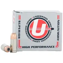 Underwood Ammo 9mm Luger +P 147 Grain Jacketed Hollow Point Ammunition