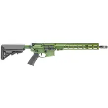 Geissele Automatics Super Duty AR Rifle 5.56 NATO 14.5" Barrel with SSA-E X Lightning Bow Trigger and SMR MK16 Center Tab - 40mm Green