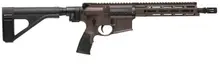 Daniel Defense DDM4 V7 Law CO Compliant 5.56x45mm NATO 10.30" Brown Cerakote Black SB Tactical SOB Pistol Stabilizing Brace No Magazine