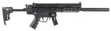 ATI GSG-16 Semi-Automatic .22 LR Carbine with 16.25" Barrel, 10-Round Capacity, M-LOK Handguard, and Collapsible Stock - Black