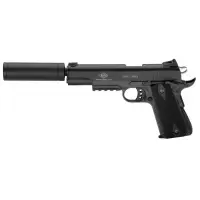 GSG 1911 AD-OPS 22LR 5" Barrel 10-Rounds Pistol with Faux Suppressor and Picatinny Rail