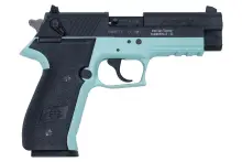 GSG Firefly .22 LR 4" Barrel, Mint Green, 10-Round Semi-Automatic Pistol with Black Polymer Grip and Accessory Rail Frame