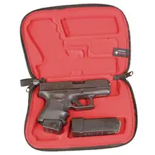 G-Outdoors GPS-907PC Black Custom Molded Glock Pistol Case with Lockable Zippers & Internal Mag Holder