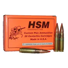 HSM 300 AAC Blackout Ammunition, 110 Grain V-Max, 20 Rounds per Box