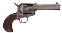 Taylor's & Co 1873 Cattleman Birdshead .357 Mag Revolver, 4.75" Blued Barrel, 6 Rounds, Checkered Walnut Grip, Case Hardened Steel Frame - 555153