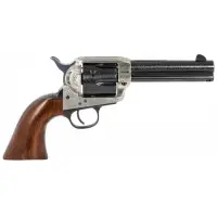 Taylor's & Company 1873 Cattleman .357 Magnum 4.75" Blued Floral Engraved Steel Revolver with Walnut Grip - 6 Rounds