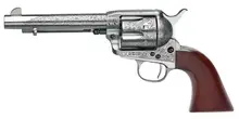Taylor's & Company 1873 Cattleman Floral Engraved .45 LC Revolver, 5.5" Barrel, 6 Rounds, White Heat-Treated Steel with Walnut Grip