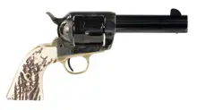 Taylor's & Co 1873 Cattleman Stag .45 LC Revolver, 4.75" Blued Barrel, 6-Rounds, Case Hardened Finish, Imitation Stag Grip - OG1409