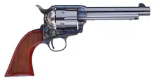Taylor's & Company Short Stroke Gunfighter 357 Magnum, 5.5" Blued Barrel, 6 Rounds, Case Hardened Steel, Walnut Army Size Grip