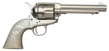 Taylor's & Company 1873 Cattleman .45 Colt (LC) 5.5" Nickel-Plated Steel Revolver with 6 Round Capacity and Mother of Pearl Grip - 555113