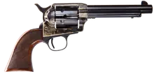 Taylor's & Company Smoke Wagon Deluxe .357 Magnum Revolver, 5.5" Barrel, 6 Rounds, Taylor Tuned, Case Hardened Steel Frame, Blued Cylinder & Barrel, Checkered Walnut Grip - 4108DE