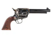 Taylor's & Co 1873 Gambler .357 Magnum 5.5" Blued Barrel Revolver with Checkered Walnut Grip and Color Case Hardened Steel Frame - 6 Rounds