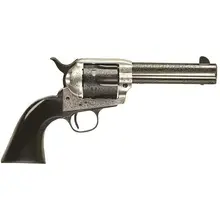 Taylor's & Co Uberti 1873 Cattleman .45LC 5.5" Barrel Photo Engraved Stainless/Black Finish 6-Rounds