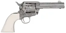 Taylor's & Company 1873 Outlaw Legacy Revolver, .45 LC Caliber, 4.75" Barrel, 6-Round Capacity, Nickel Engraved Finish, Synthetic Ivory Grip - OG1402