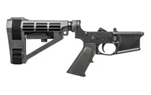 AR-15 Pistol Complete Lower Receiver with A2 Grip & SBA4 Brace - Aero Precision - Black