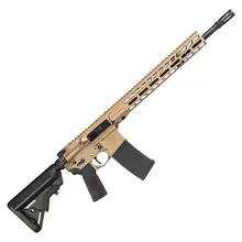 STAG ARMS 15 TACTICAL 5.56MM NATO 16IN FDE NITRIDE LEFT HAND SEMI AUTOMATIC MODERN SPORTING RIFLE - 10+1 ROUNDS - TAN