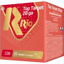 RIO Top Target 28 Gauge 2-3/4" #7.5 Lead Shot Ammo, 3/4 oz, 25 Rounds - RC2875