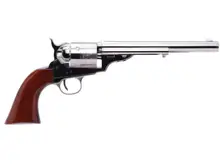 Cimarron 1872 Open Top Navy .45LC 7.5" Nickel Walnut Grip Revolver, 6-Round