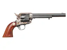 Cimarron P-Model .38/40 7.5" Revolver, 6-Round, Color Case Hardened, Blued Walnut Finish