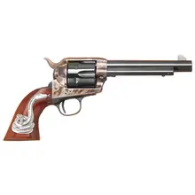 Cimarron Man With No Name .45LC 5.5" 6RD Single Action Revolver with Rattlesnake Inlay Walnut Grips and Case Hardened/Blued Finish
