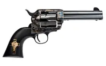 Cimarron Holy Smoker .45LC 4.75" Barrel 6-Round Revolver with Gold Cross Inlay and Color Case Hardened Frame