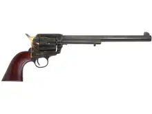 Cimarron Wyatt Earp Frontier Buntline .45LC Revolver, 10" Barrel, Case Hardened Frame, Blued, Walnut Grip, No Badge, 6 Rounds