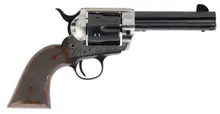 Cimarron Frontier Pre-War 1896-1940 Revolver, .45 Colt, 4.75" Blued Barrel, 6 Rounds, Engraved Steel Frame, Checkered Walnut Grip