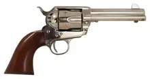 Cimarron Pistolero .45 LC 4.75" Nickel Steel Barrel Single Action Revolver with Walnut Grip, 6 Rounds